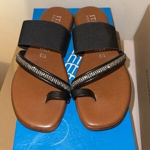 Italian Shoemakers Black Nancy Sandals Size 6.5